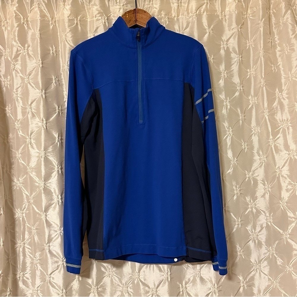 Lululemon Blue Half Zip Long Sleeve Pullover Top
